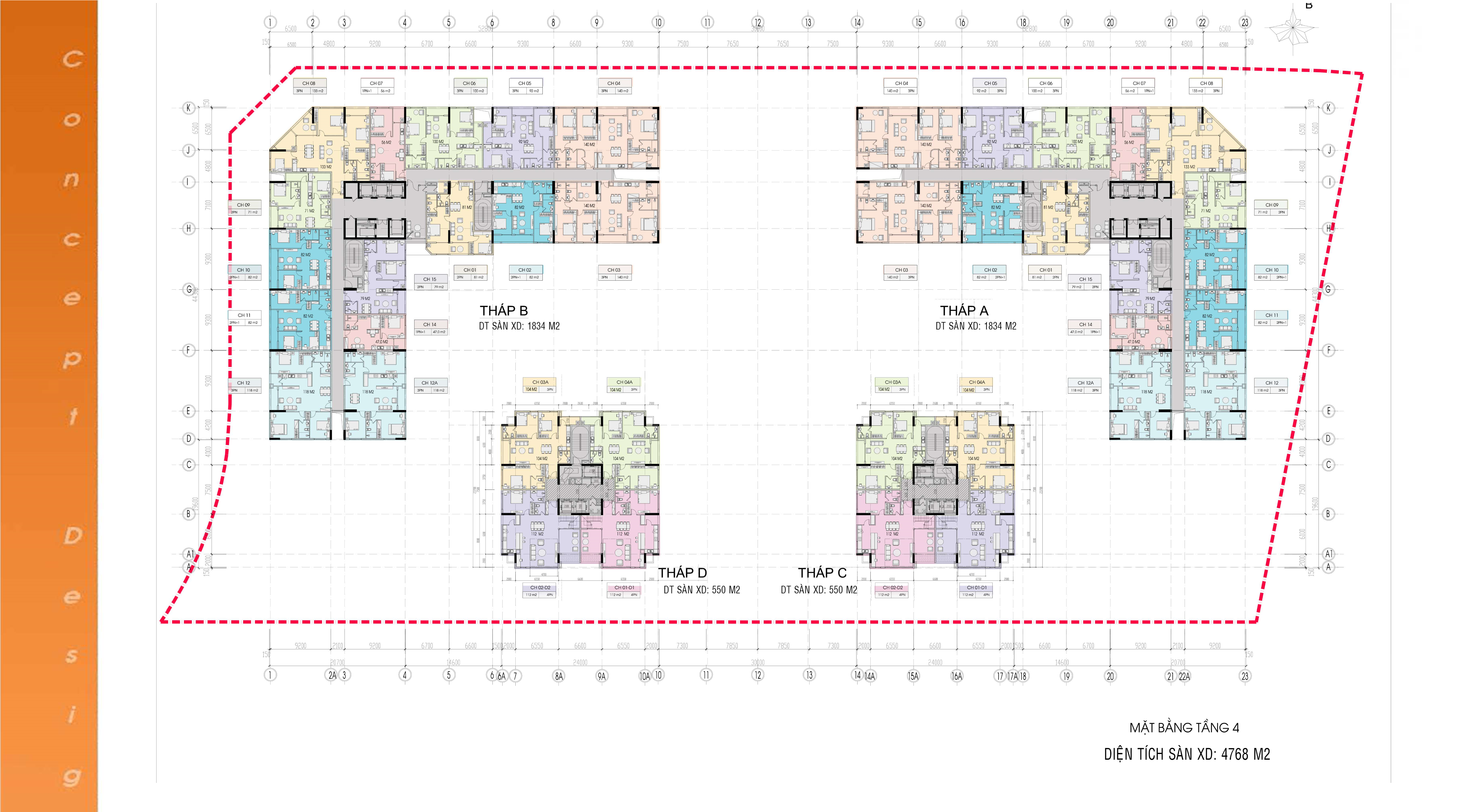 Mặt Bằng Platinum Long Biên